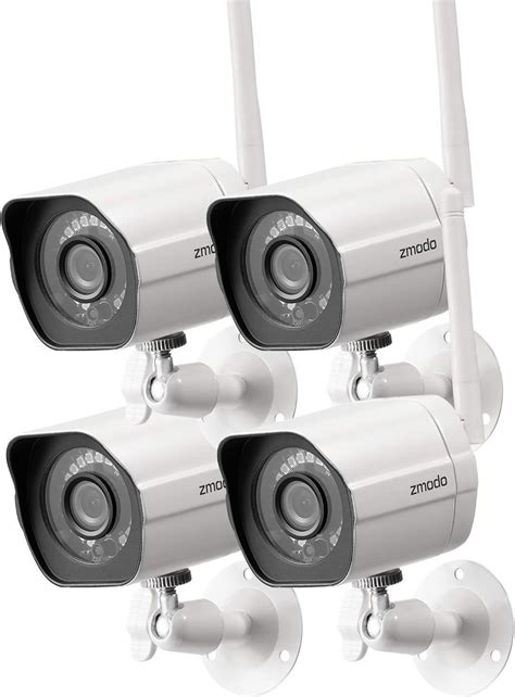 Zmodo 1080p Full Hd Wireless Security Camera System 4 Pack Smart Home Indoor Outdoor Wifi Ip