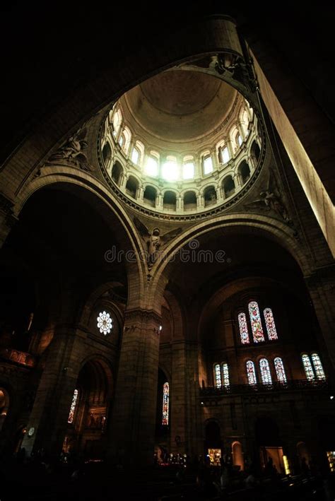 Sacred Light in Sacré Coeur Basilica Paris France Stock Image