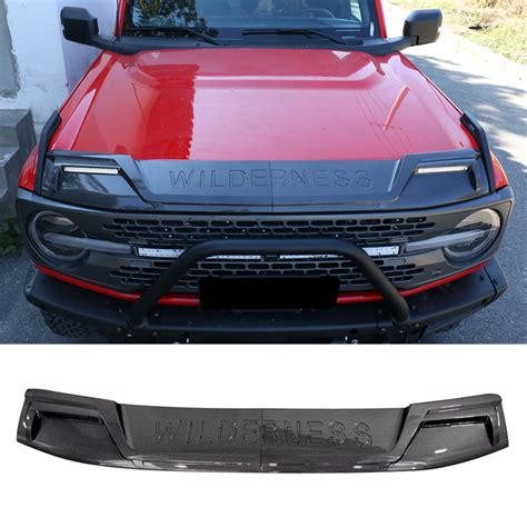 Aomsazto Hood Shield Hood Deflector Hood Guard With Lights Fit For Ford