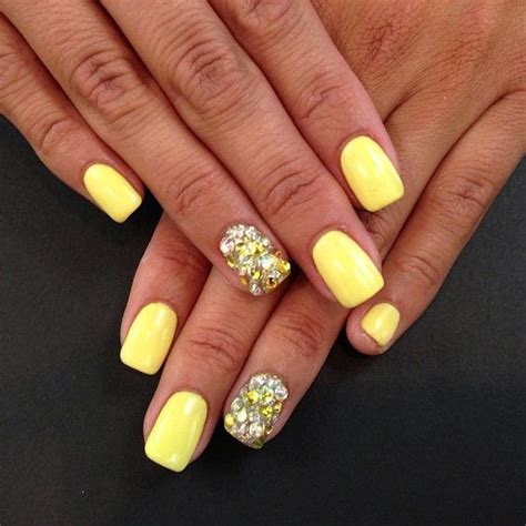 17 Trendy Yellow Nail Art Designs For Summer Crazyforus Yellow Nails Yellow Nails Design