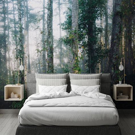 Custom Wallpaper Mural Nature Landscape Nordic Forest Bvm Home