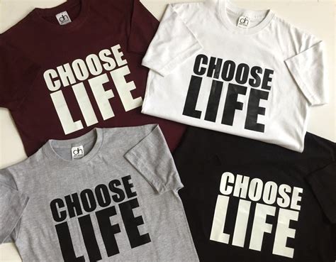 Choose Life T Shirt Wham Trainspotting Inspired S Unisex Fancy