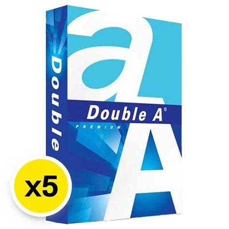 Double A Copy Paper A4 80 Grams 500 Sheets X 5ดั๊บเบิ้ล เอ กระดาษถ่าย