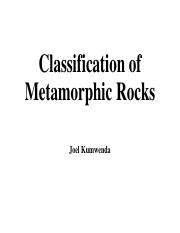 Understanding Metamorphic Rocks Classification And Course Hero