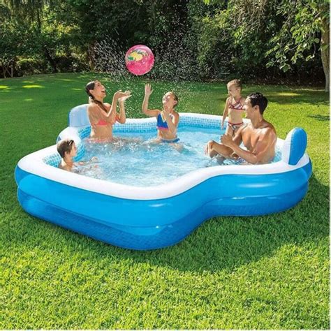 Piscina Inflável Family mmrk 1000 Litros Encostos Familiar N Intex