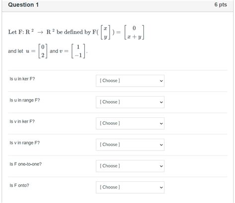 Solved Let F R2→r2 Be Defined By F [xy] [0x Y] And Let