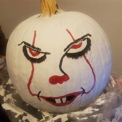 Pennywise From It Painted Pumpkin Painted Pumpkins Halloween 2019