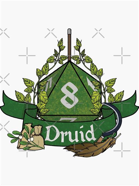 Dnd Class Druid Sticker For Sale By Silvia Crow Redbubble