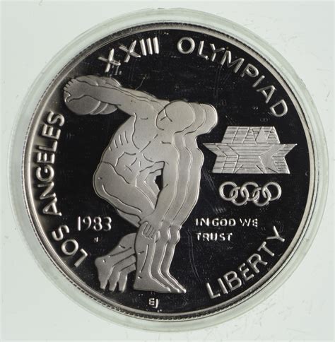 Silver Proof S Los Angeles Olympiad Commemorative Us Silver Dollar