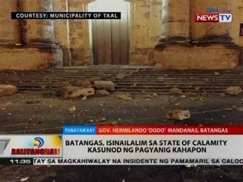 BT Batangas Isinailalim Sa State Of Calamity Kasunod Ng Magnitude 5 5