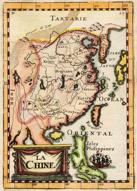 An Old Map Shows The Location Of China