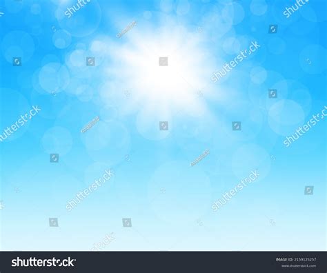 Summer Sunny Background Blue Sky Glaring Stock Illustration 2159125257