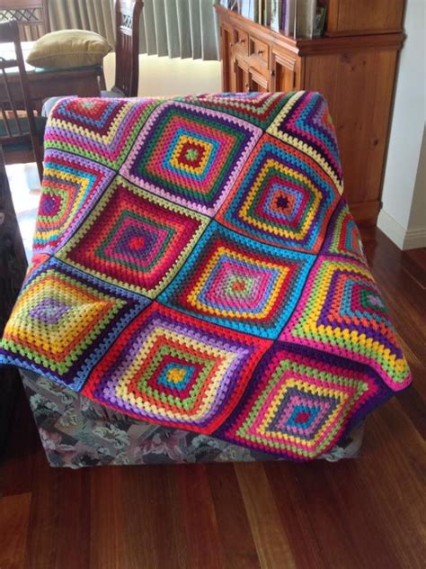 Rug Made For Ingrid 2 Crochet Granny Square Blanket