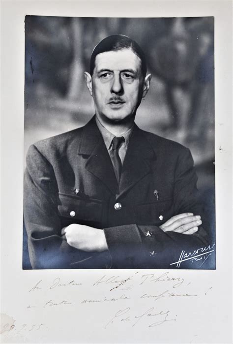 De Gaulle Photographie Originale Dédicacée De Charles De Gaulle