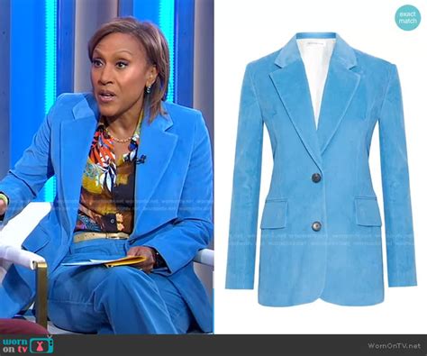 Wornontv Robins Blue Corduroy Blazer And Pants On Good Morning America Robin Roberts