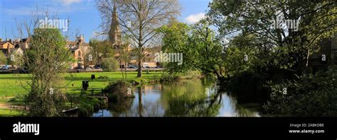 View Over The River Welland Meadows Stamford Town Lincolnshire