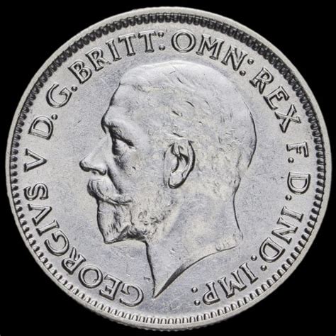 George V Silver Sixpence Scarce Gvf