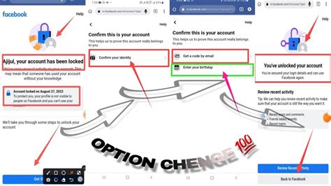 How To Unlock Facebook Account How To Change Option In Locked