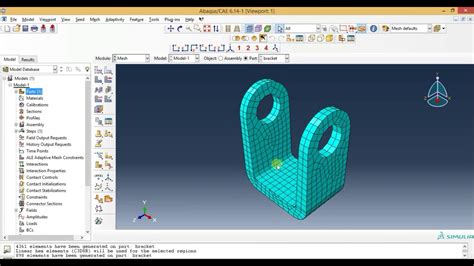 Abaqus Meshing Tutorials How To Mesh 3d Solid Bracket In Abaqus Using Partition Youtube