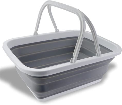 Bassine à vaisselle pliable de 12 L avec poignées Lavabo portable