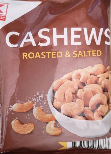 Cashews Roasted Salted K Classic Kal Rie Kj A Nutri N Hodnoty