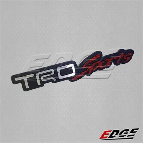 Emblem Trd Sports Aluminum 3x18cm Toyota Trdsports Sport Trd Adhesive Ready Sticker