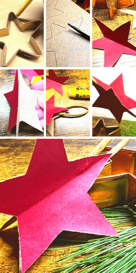 Easy Christmas Tree Star Paper Craft For Kids