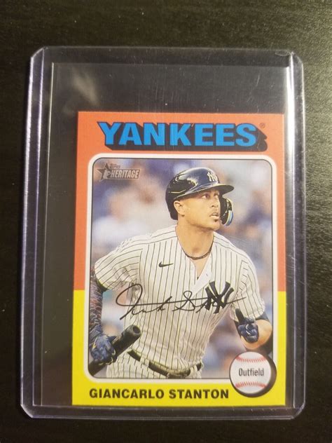 2024 Topps Heritage Mini Giancarlo Stanton Yankees Low Number SP 33