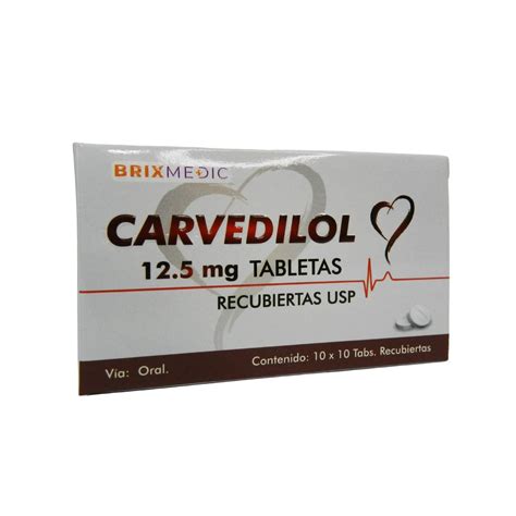 CARVEDILOL 12 5 MG TABLETAS RECUBIERTAS Brix Medic Productos