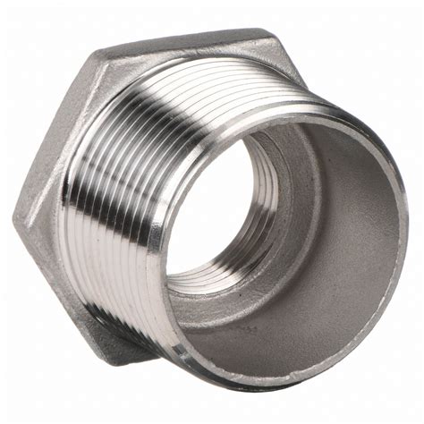 Grainger Approved 316 Stainless Steel Hex Bushing Mnpt X Fnpt 34 In