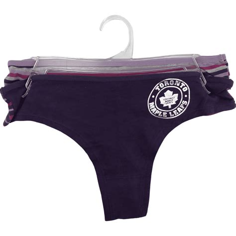 Nhl Toronto Maple Leafs Thong Underwear Purple 2 Pack Panties