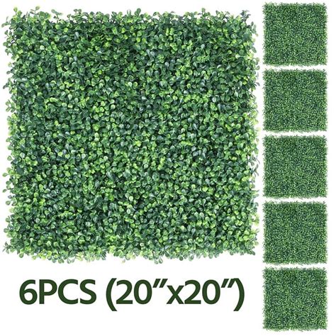 Yaheetech Artificial Boxwood Privacy Screen Evergreen Hedge Panels