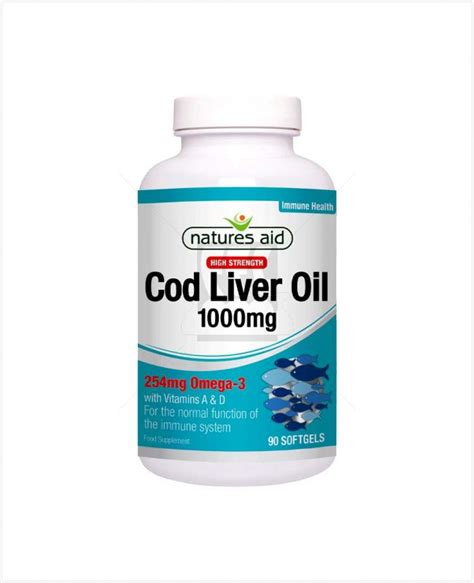 Natures Aid Cod Liver Oil 1000mg 90 Softgels