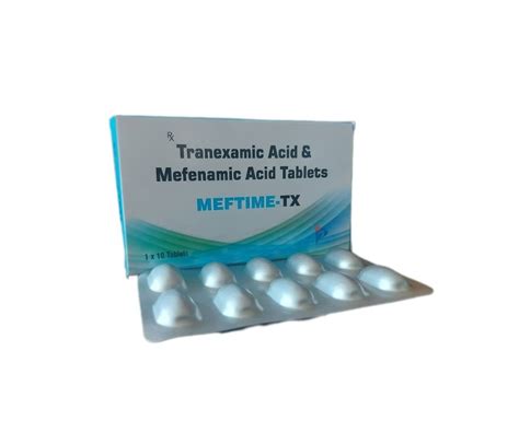 Meftime Tx Tranexamic Acid Mg Mefenamic Acid Mg Packaging Size