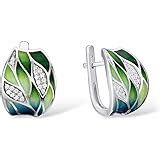 Amazon Santuzza Tulip Earrings Sterling Silver Enamel Floral