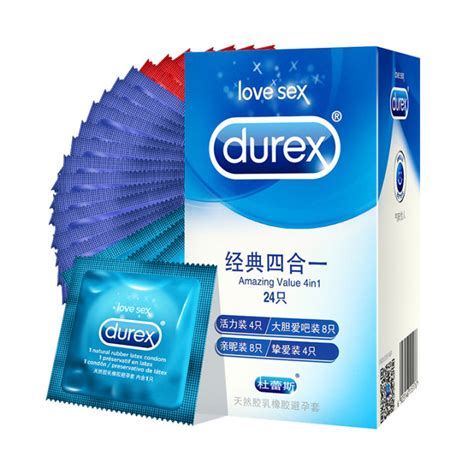 Durex Condoms Classic Four In One 24 Ultra Thin Lubricated Condoms Fun