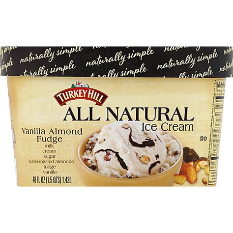 Turkey Hill All Natural Vanilla Almond Fudge Ice Cream Fl Oz Tub