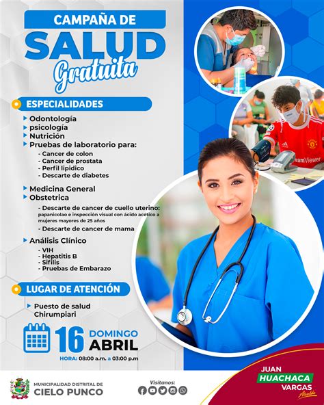 ¡Campaña de Salud Gratuita!. - Campañas - Municipalidad Distrital de