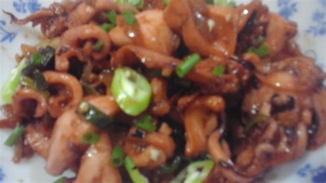 Spicy Squid Stir Fry Home Made Youtube