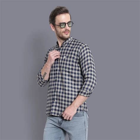 Mens Chinese Collar Cotton Shirt At Rs 280 Men Chinese Collar Shirt