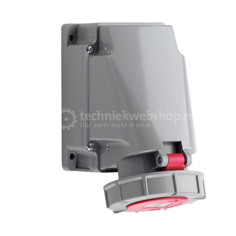 ABL D53S56 CEE Wandcontactdoos IP67 63A 5 Polig 500V 7h Zwart