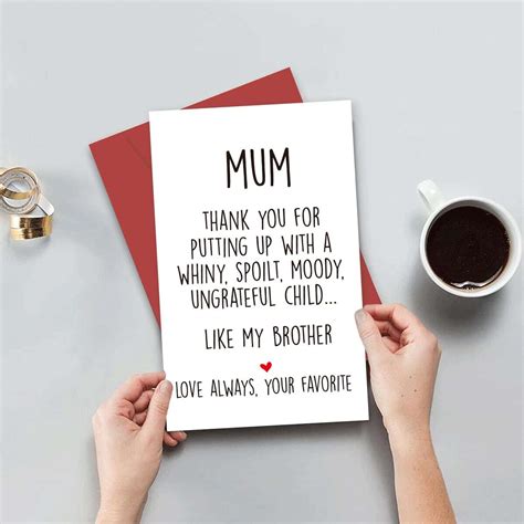 1 Pc Funny Birthday Card For Mom Humorous Mom Birthday Greeting Card Mom Card Mum Ts