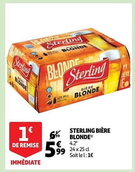 Promo Sterling Bière Blonde chez Auchan iCatalogue fr