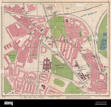 LIVERPOOL. Fazakerley Walton County Orrell Park 1949 old vintage map ...