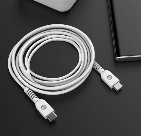 Galvanox 10ft Usb C To C Cable Tpu Tpe White Encased