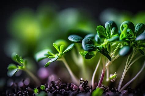 Premium Ai Image Raw Healthy Food Sprout Microgreens Generative Ai