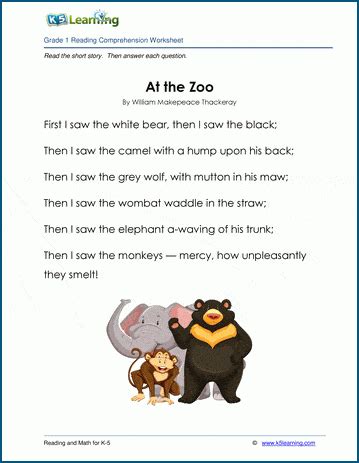 At the Zoo - Grade 1 Children's Story | K5 Learning