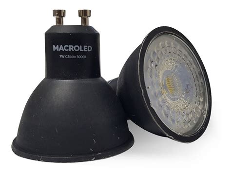 Lampara Dicroica Led W Black Series Calida Gu Macroled Tecnopoint