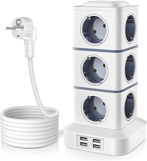 Oleke Multipresa Verticale Ciabatta Multipresa Torretta Porte Usb E