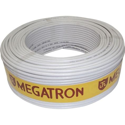 Cabo Megatron Coaxial 95percent Malha Rg 6 300m Branco Pontofrio